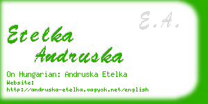 etelka andruska business card